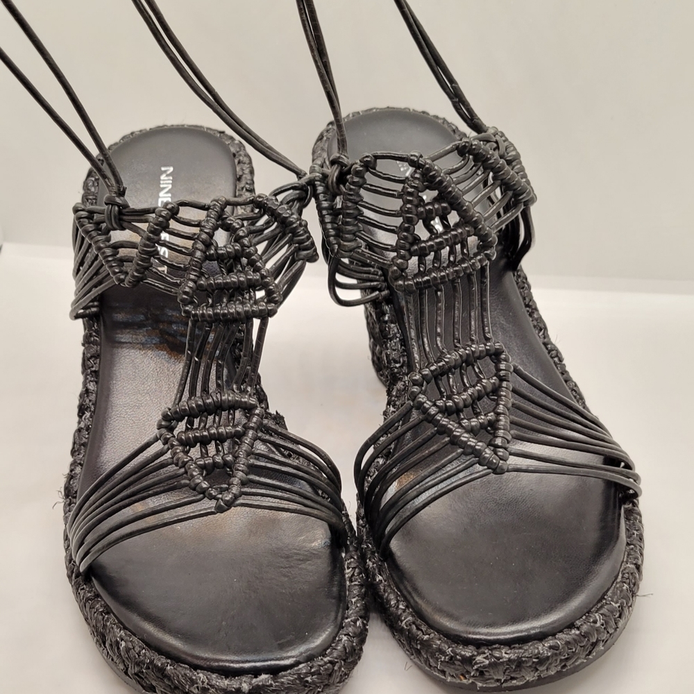 Nine west lace up calf
